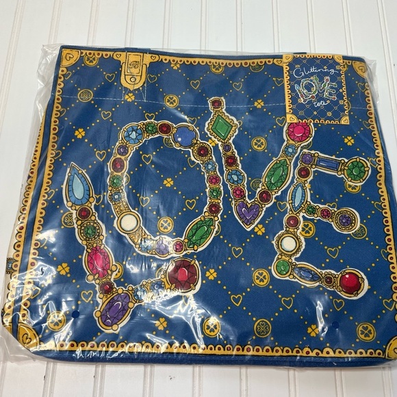 Brighton Glittering Love 2024 Holiday Tote $150 Jewel Colors NEW. 878 - Picture 3 of 5